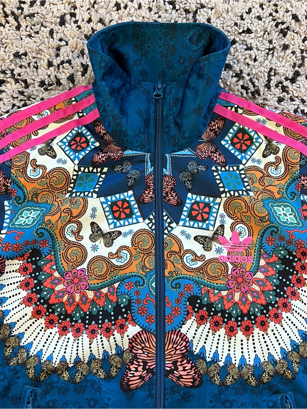 Adidas Originals x Farm Rio Borbomix Firebird Track Jacket Full Zip Womens Small - Picture 5 of 16
